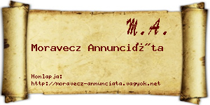 Moravecz Annunciáta névjegykártya